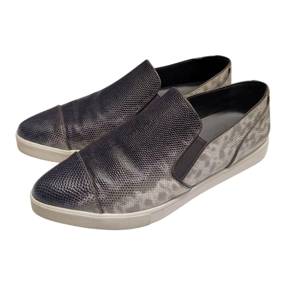 Vince Leather Snake Pattern Paeyre Point-Toe Skate Sneakers Women's Size 7